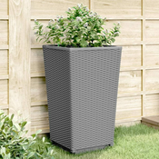 Greatstore Vrtna cvetlična korita 2 kosa svetlo siva 32,5x32,5x57 cm PP