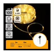 Aigostar - LED solarni lanac 100xLED/8 funkcija 12m IP65 topla bela