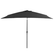 Vanjski suncobran s metalnim stupom 300 x 200 cm antracit