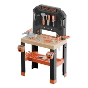 Pracovná dielňa Bricolo Workbench Black&Decker Smoby so zverákom a pracovným náradím 78 doplnkov výška 88 cm od 3 rokov SM360739