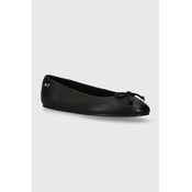 Black womens leather ballerinas Tommy Hilfiger - Women