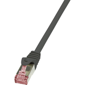 LogiLink RJ45 omrežni kabel CAT 6A S /FTP [1x RJ45 konektor - 1x RJ45 konektor] 1 m črna LogiLink
