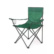 eoshop Zložljiv vrtni stol kovina/poliester z naslonjali za roke, nosilnost 100 kg