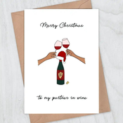 Božična voščilnica Partner in Wine