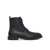 Tommy Hilfiger Gležnjarji Cleated Hilifger Scotch Lth Boot FM0FM06081 Črna