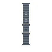 49mm Anchor Blue Ocean Band - Natural Titanium Finish