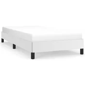 Vidaxl Posteljni okvir bel 90x190 cm umetno usnje