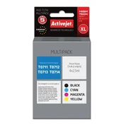 slomart activejet aeb-715n črnilo (nadomestno črnilo epson t0715; vrhunsko; 4 x 15 ml; črno, rdeče, modro, rumeno)