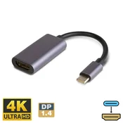 DELIGHT USB 3.0 Type C HDMI 2.0 transformator Crno 10cm 20338