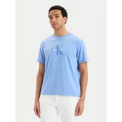 Calvin Klein Jeans Majica SS 20S LV04RG832G Svetlo modra Regular Fit