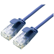 ROLINE Roline 21.15.3943 RJ45 omrežni kabel\, Patch kabel CAT 6a U/UTP 1.00 m modra 1 kos, (20421036)