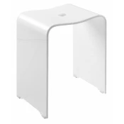 TRENDY Kopalni stolček, 40x48x27,5 cm, bela mat - Bela - 400x480x275 mm - Ridder - 24 - Plastika - Sedež za prho/kopalniški stolček - Kvadratni - 400 - 480 - 275 - 100 - 14