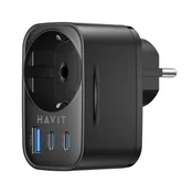 Kucni punjac Havit UC142EU, GaN, USB-C i USB-A, 30 W