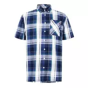 shumee Moška karirasta srajca Lee Cooper, bela in mornarsko modra, velikost XXL