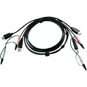 ATEN KVM priključni kabel [2x klinken-vtič 3.5 mm, USB 1.1 vtič A, HDMI-vtič - 2x klinken-vtič 3.5 mm, USB 1.1 Stecke