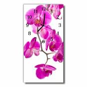 tulup.si Steklena navpična ura Orhideje pink flowers 30x60 cm