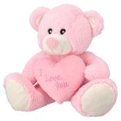 Ozzo plush igracka plišana meda roze 28cm i love you ( 879129 )