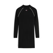 Tommy Jeans Pletena obleka mornarska/rdeča/črna/bela
