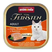 Animonda ANIMONDA Vom Feinsten Mokra hrana za odrasle mačke - Piščanec, govedina in korenček - 100g