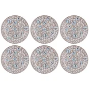 Casa Padrino luxury ceramic plates set of 6 brown A 32 cm - Made in Italy