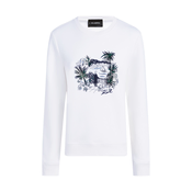 Karl Lagerfeld Majica Villa la Vigie kremna/svetlo modra/zelena/črna