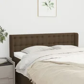 Vidaxl vidaXL Vzglavje s krilci temno rjavo 147x16x78/88 cm blago