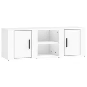 Vidaxl TV omarica bela 100x31,5x35 cm inženirski les