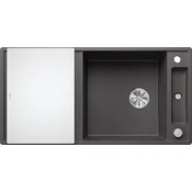 Blanco sudoper AXIA III XL 6 S InFino SILGRANIT daska staklo, s dalj. upr. - KAMNITO SIVA