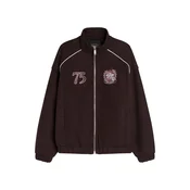 Bershka Prehodna jakna čokolada/bordo/bela