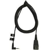 JABRA QD Cord to 2,5mm pin plug, coiled 0,5-2m, fi. for Panasonic GB500, PLX CA40