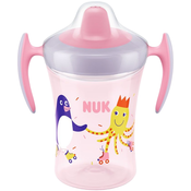 Čaša otporna na prolijevanje s mekim vrhom NUK Evolution - Trainer Cup, 230 ml, ružičasta