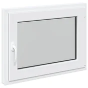 Vidaxl Okno za klet RISOR 80 x 50 cm PVC in steklo Bela