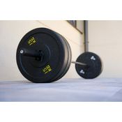 ALL BLACK HI-TEMP BUMPER KOMPLET UTEŽI 80KG z OLIMPIJSKO ČRNO PALICO 20kg