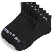 Puma Quarter Socks (3 Pack) Unisex, Black, Size 39-42, Clothing