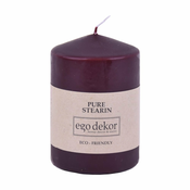 Vinsko rdeča sveča Eco candles by Ego dekor Top, čas gorenja 25 h