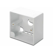 Surface mount box for faceplates 80x80x42 mm, color pure white, German layout