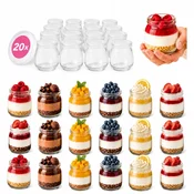 shumee Posodice za sladico 100 ml stekleni kozarec za sladice, skodelica za sladico 20x gladka