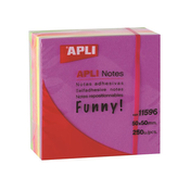 APLI kocka samolepilnih lističev mini 51x51mm, 250 lističev, NEON