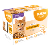IAMS Delights Kitten piščanec v omaki - 48 x 85 g