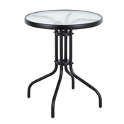 MULTISTORE ECOTOYS Vrtna miza 60 cm miza iz kaljenega stekla za vrtno teraso balkon MultiGarden