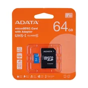 A-Data Premier 64GB microSDXC / UHS-I CLASS10 A1 / 85/25 MB/s / + adapter