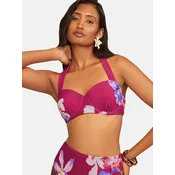 love & roses Bikini zgornji del vijolično modra/svetlo lila/temno roza/bela