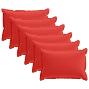 vidaXL Prevleka za blazino 6 kos HOUTEN Rdeča 50 x 80 cm Poliester