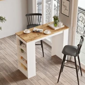 Hanah Home Barski sto 120x101,8x51,6cm Bež-Beli