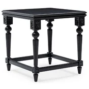 Casa Padrino luxury baroque side table black - Square baroque style solid wood table - Luxury living room furniture in baroque style - Baroque furniture - Noble & Magnificent