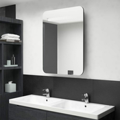 LED kupaonski ormarić s ogledalom sivi 60 x 11 x 80 cm