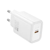 Hoco Mrežni polnilnik za telefon Hoco USB-C QC PD 20 W N60, bel
