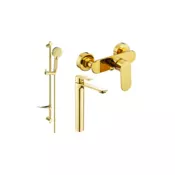 Mexen Milo DF40 tuš set, zlati - 71314DF40-50