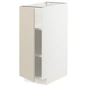 METOD Podni element s policama, bela/Havstorp bež, 30x60 cm