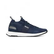 BOSS za moške. 50498245 Trenerji Titanium navy (43), Ravna stran, Čipke, Priložnostno, Trajnostni, Mornarica, Recikliran poliester